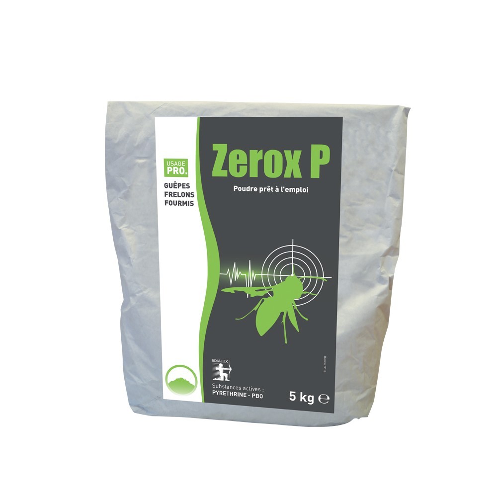 Poudre insecticide Guepes - Frelons, ZEROX P, sac 5 kg